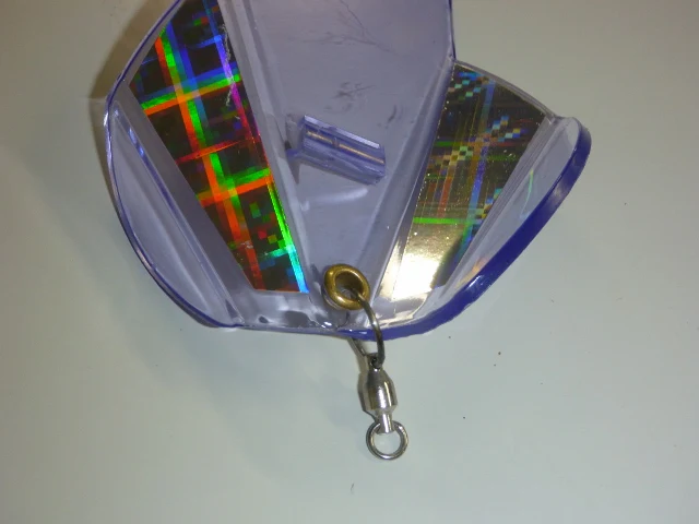 OBD Spinning Flasher  20cm (8") Holographic Plain UV Blue - Image 4